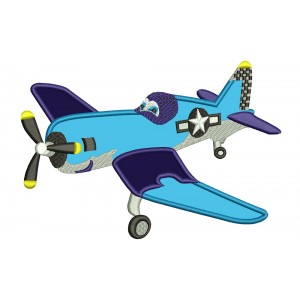 Looks Like Skipper Riley Airplaine Applique Machine Embroidery Design Digitized Pattern